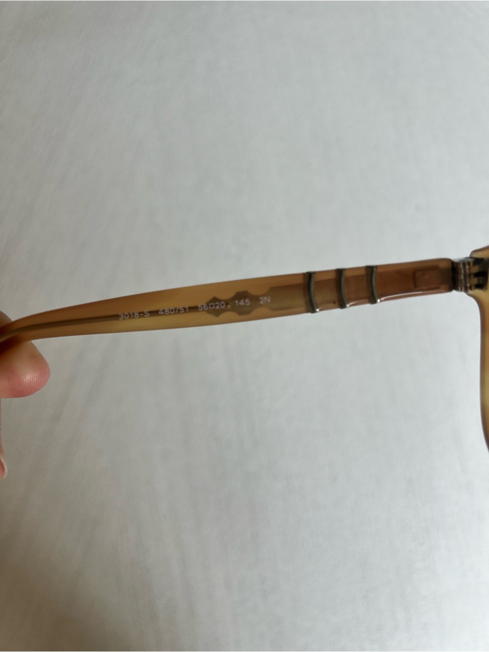 Persol Sunglasses in Tan Frame with Gradient Brown Lenses - Picture 3 of 4